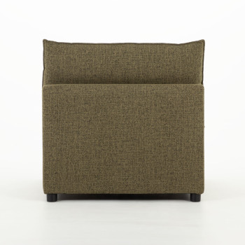 Zoey 4 Seater Modular Right Hand Facing Corner Sofa with Ottoman, Green
