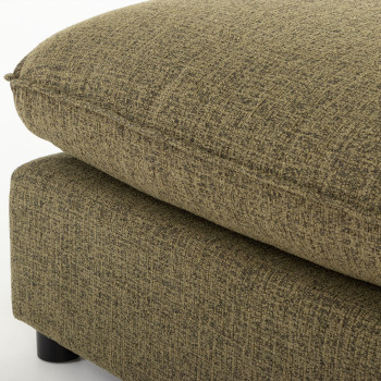 Zoey 4 Seater Modular Right Hand Facing Corner Sofa with Ottoman, Green