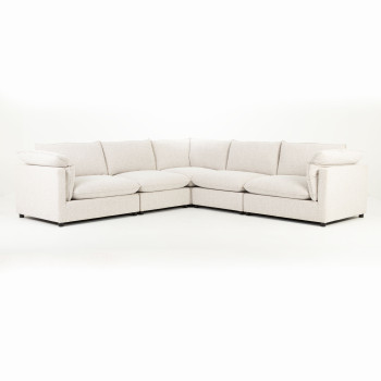 Zoey 5 Seater Corner Modular Sofa, Natural