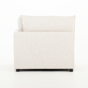 Zoey 4 Seater Modular Right Hand Facing Corner Sofa with Ottoman, Natural