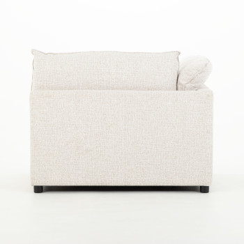 Zoey 4 Seater Modular Right Hand Facing Corner Sofa with Ottoman, Natural