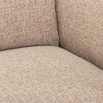 Zoey 5 Seater Corner Modular Sofa With Ottoman, Brown