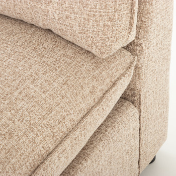 Zoey 5 Seater Corner Modular Sofa With Ottoman, Brown