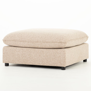 Zoey 5 Seater Corner Modular Sofa With Ottoman, Brown