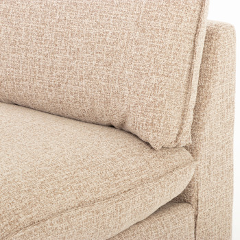 Zoey 5 Seater Corner Modular Sofa With Ottoman, Brown