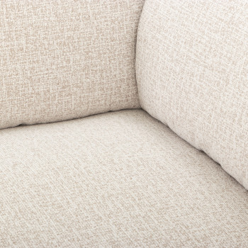 Zoey 5 Seater Corner Modular Sofa With Ottoman, Natural