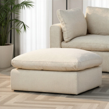 Mallory Modular Ottoman, Cream