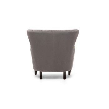 Elyse Velvet Chair, Steel