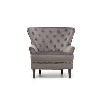 Elyse Velvet Chair, Steel