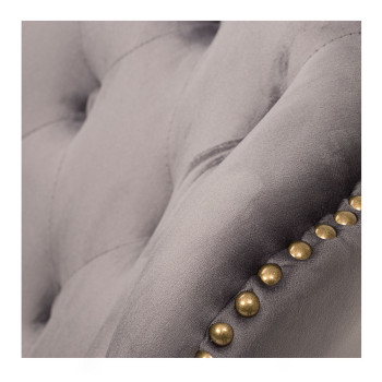 Elyse Velvet Chair, Steel