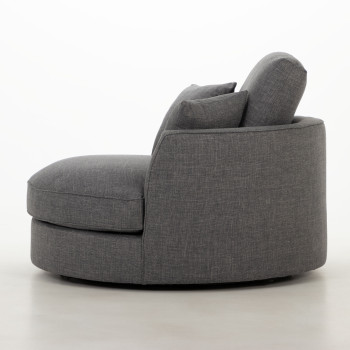 Hampshire Swivel Chair, Dark Grey