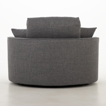 Hampshire Swivel Chair, Dark Grey