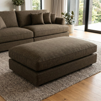 Hampshire Oversized Ottoman, Olive Green