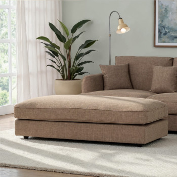 Hampshire Oversized Ottoman, Taupe
