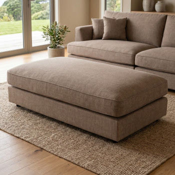 Hampshire Oversized Ottoman, Taupe