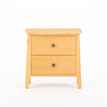Emery 2 Drawer Bedside, Light