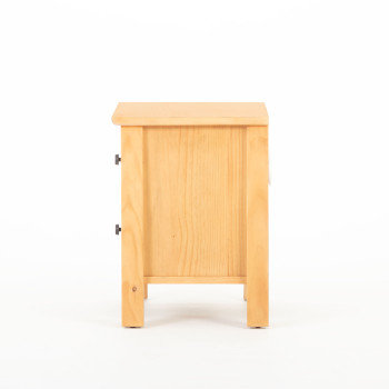 Emery 2 Drawer Bedside, Light