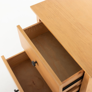 Emery 2 Drawer Bedside, Light