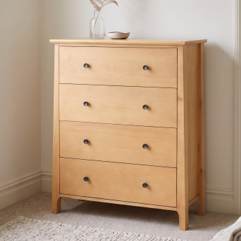 Emery 4 Drawer Tallboy, Light