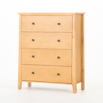 Emery 4 Drawer Tallboy, Light