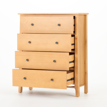 Emery 4 Drawer Tallboy, Light