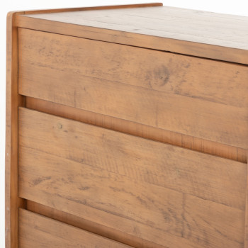 Ashby 5 Drawer Tallboy, Rustic Brown