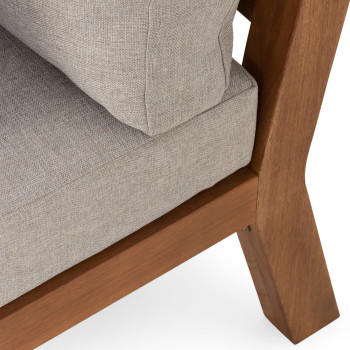 West Palm Outdoor 2 Seater No Arm, Natural