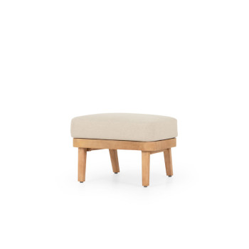 Aegina Outdoor Ottoman, Oatmeal