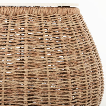 Tangier Outdoor Round Side Table, Natural