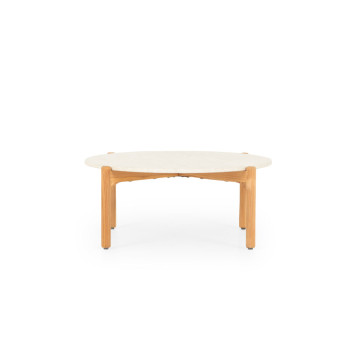 Cuba Outdoor Round Coffee Table - W99, Natural
