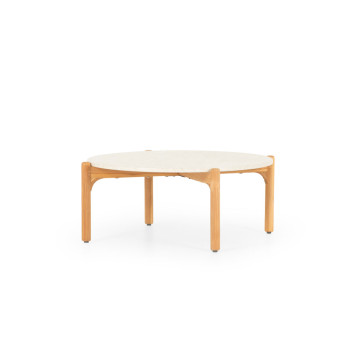 Cuba Outdoor Round Coffee Table - W99, Natural