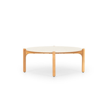 Cuba Outdoor Round Coffee Table - W99, Natural