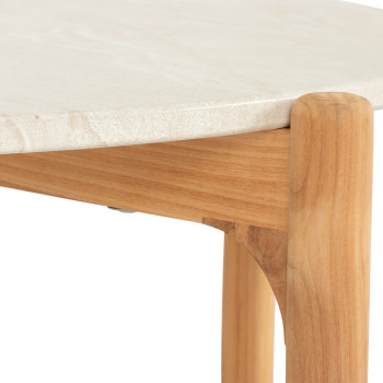 Cuba Outdoor Round Coffee Table - W99, Natural