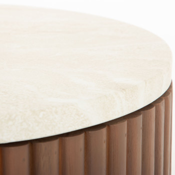Dakota Outdoor Side Table - W40, Walnut Brown