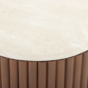 Dakota Outdoor Side Table - W40, Walnut Brown