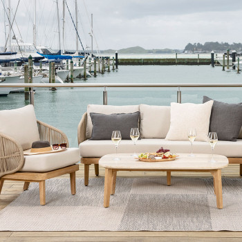 Aegina Outdoor Coffee Table, Oatmeal