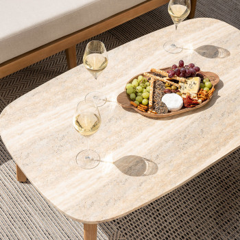 Aegina Outdoor Coffee Table, Oatmeal