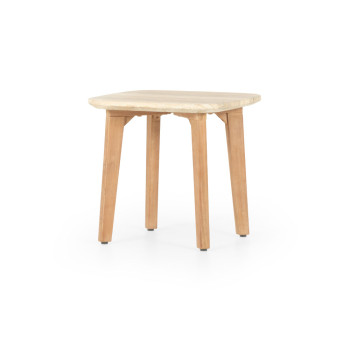 Aegina Outdoor Side Table, Oatmeal
