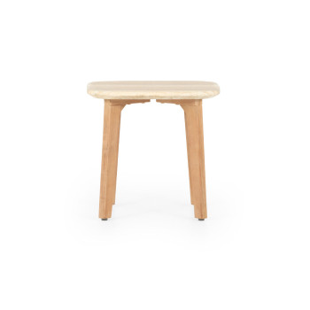 Aegina Outdoor Side Table, Oatmeal