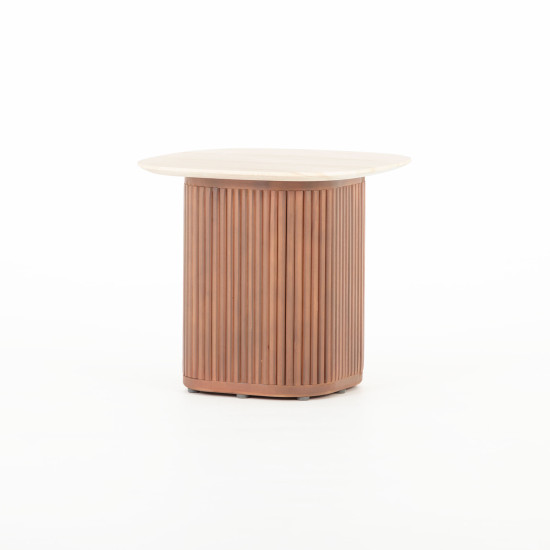 Azlea Indoor/Outdoor Side Table - W50, Walnut Brown