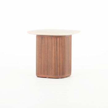 Azlea Outdoor Side Table - W50, Walnut Brown