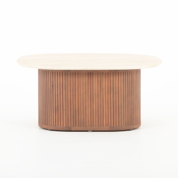 Azlea Outdoor Square Coffee Table - W90, Walnut Brown