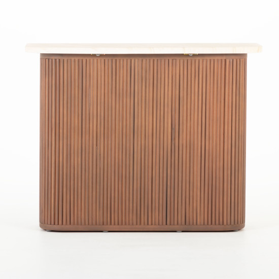 Azlea Indoor/Outdoor Console Table - W100, Walnut Brown