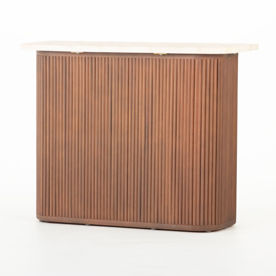 Azlea Indoor/Outdoor Console Table - W100, Walnut Brown