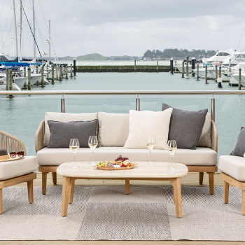 Aegina Outdoor 3 Seater, Oatmeal