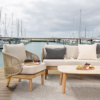 Aegina Outdoor 3 Seater, Oatmeal