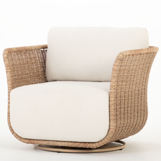 Tangier Indoor/Outdoor Swivel Chair, Natural