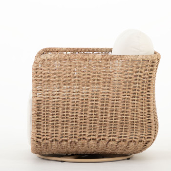 Tangier Outdoor Swivel Chair, Natural