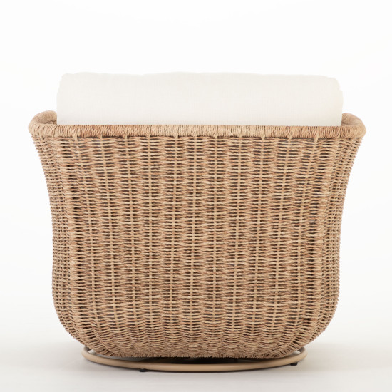 Tangier Indoor/Outdoor Swivel Chair, Natural