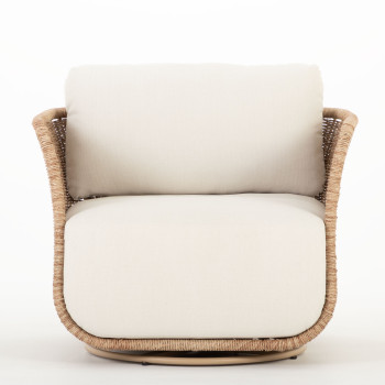 Tangier Outdoor Swivel Chair, Natural